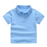 light blue polo shirt