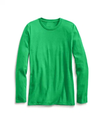 a green long sleeved shirt